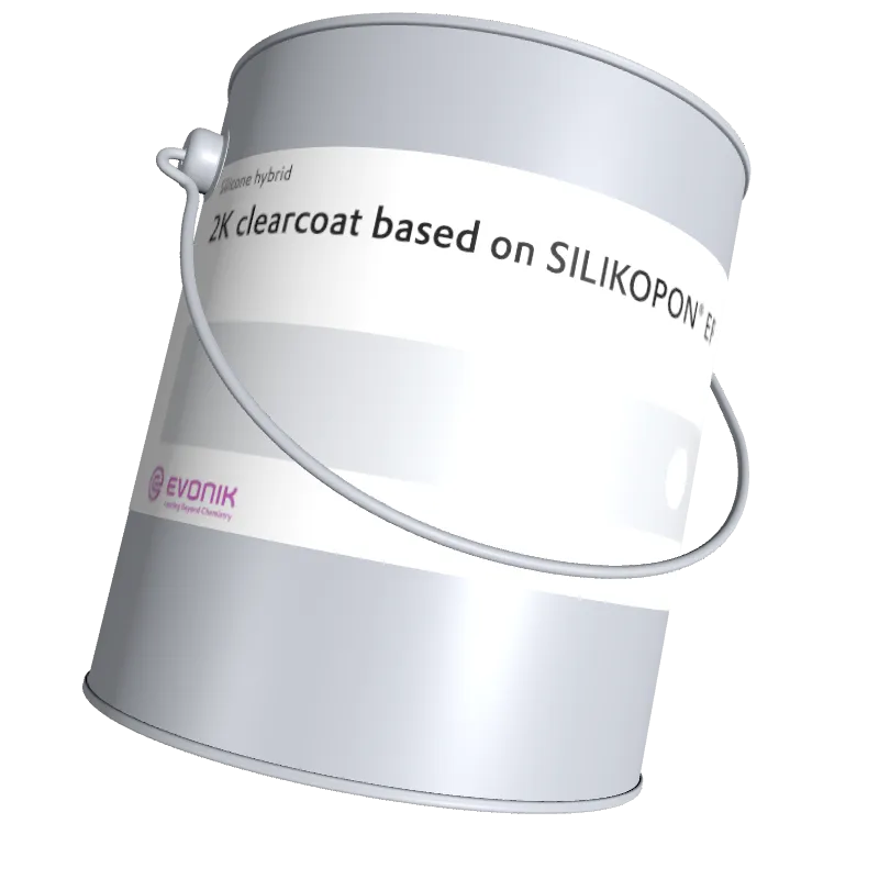 Paint bucket representation of 2K clearcoat based on SILIKOPON® EF