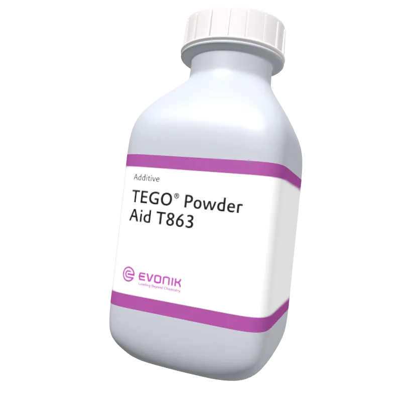 Bottle representation of TEGO® Powder Aid T863